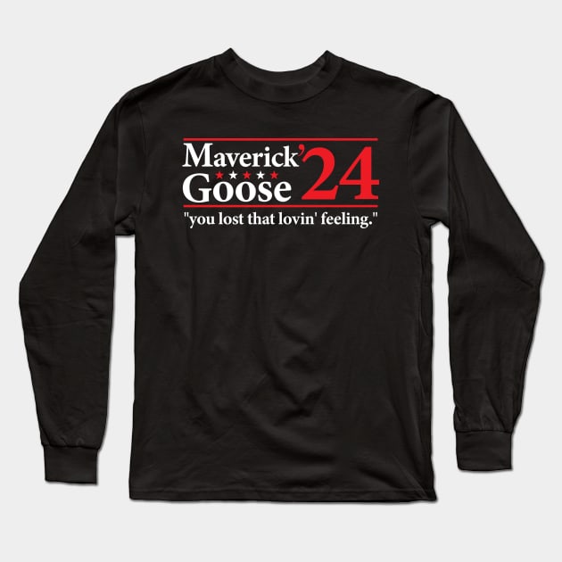 Maverick Goose 2024 Election Long Sleeve T-Shirt by vintage-corner